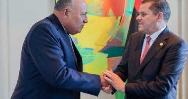 وزير الخارجية يلتقى رئيس حكومة الوحدة الوطنية الليبية لبحث آخر مستجدات الأوضاع